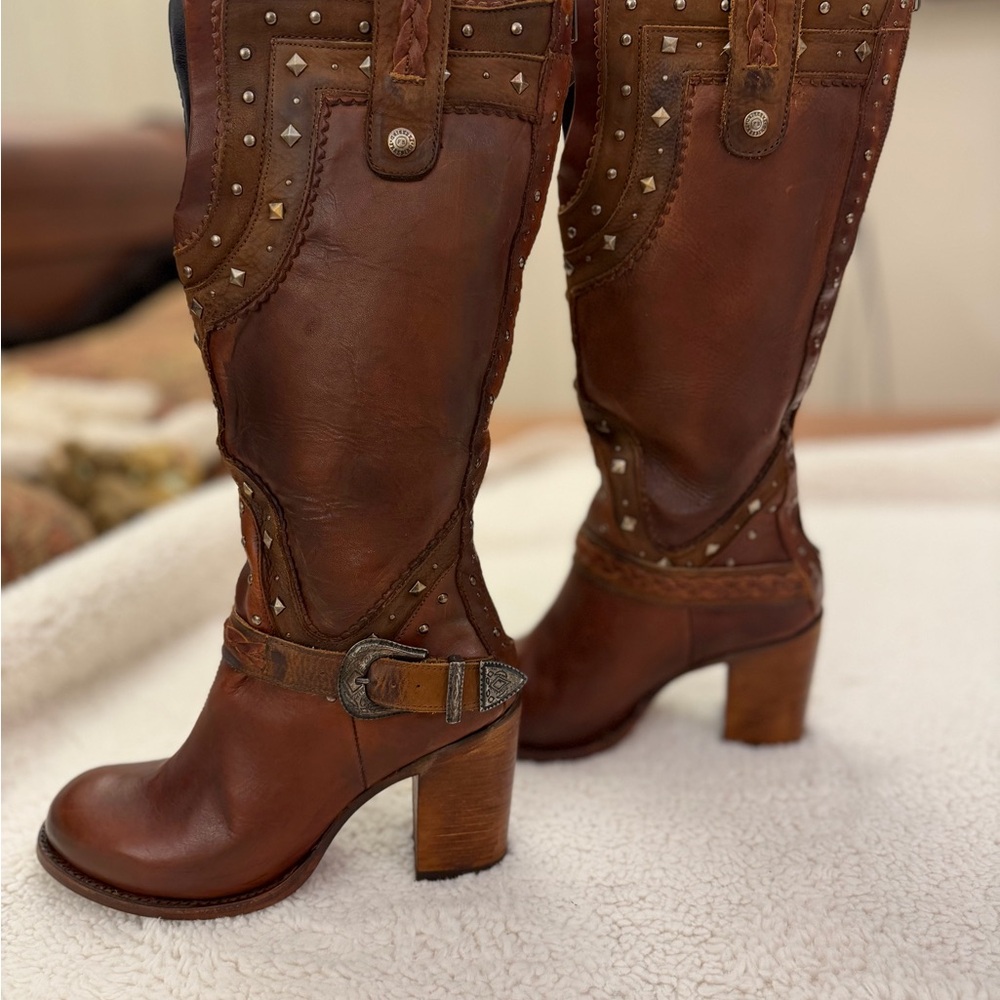Freebird by Steven Brown Studded Heeled Cormac Boots
